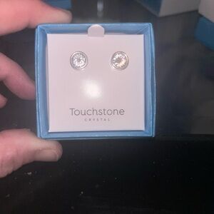 Touchstone Crystal Ice Earrings in Silver